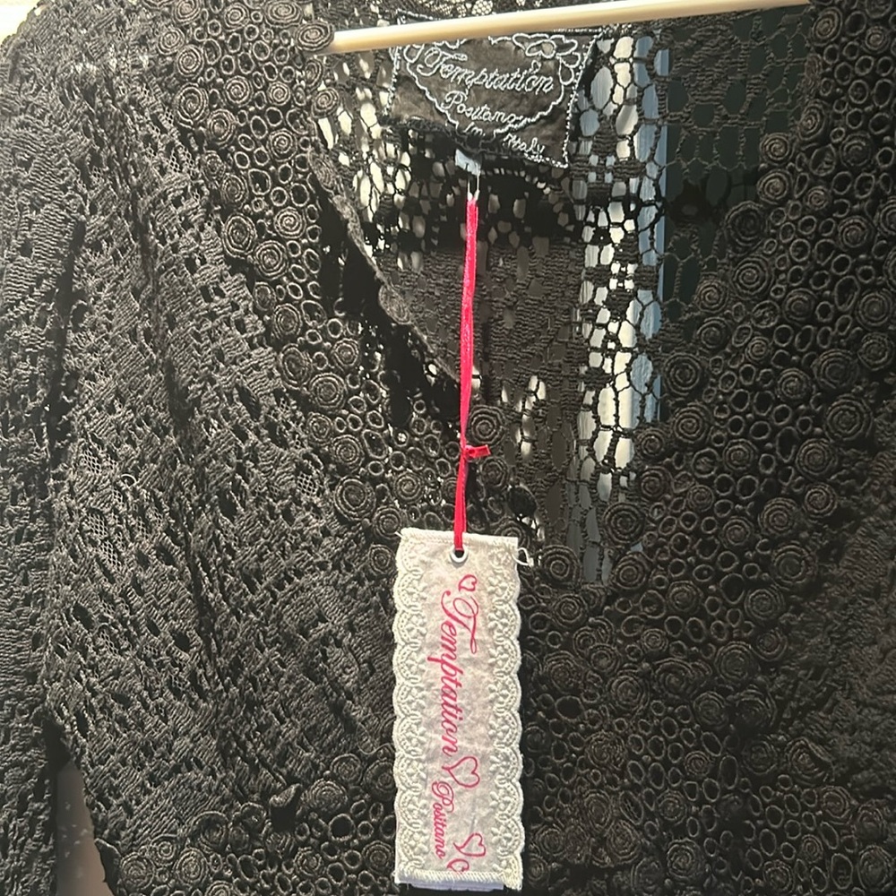 Brand Temptation Positano.  Size Large. Color black.  New with tags